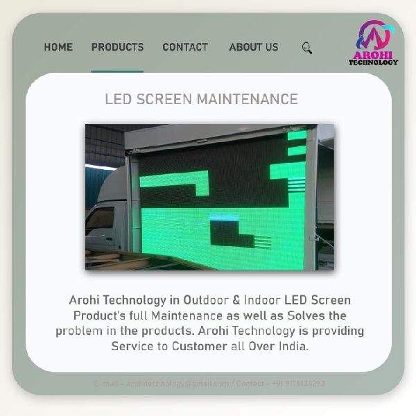 Arohi Technology LED SCREEN MAINTENANCE, for Industrial, Color : RGB