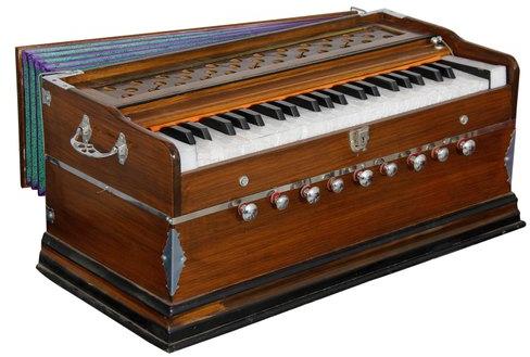 Wooden Folding Harmonium, Color : Brown