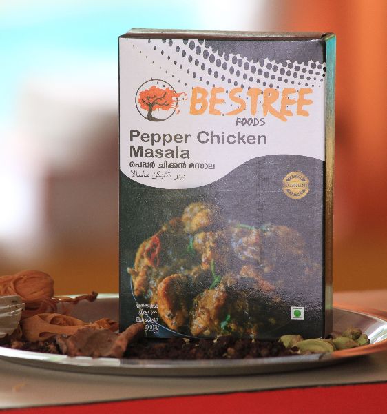 Blended Organic Pepper Chicken Masala, for Cooking, Certification : FSSAI Certified