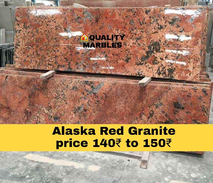 Polished Quality marble Alaska Red Granite, for Flooring, Kitchen Countertops, Staircases, Steps