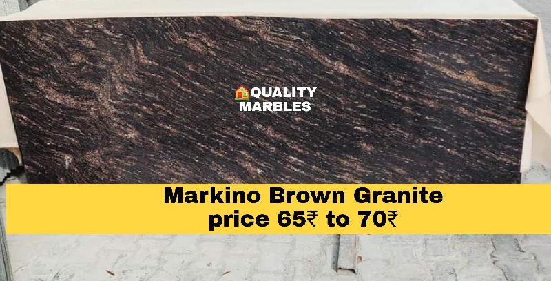 Polished Markino brown granite, for Treads, Steps, Staircases, Kitchen Countertops, Flooring, Size : 9×3