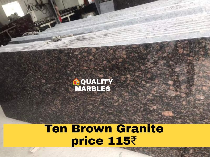 Polished Ten brown granite, for Vases, Treads, Steps, Staircases, Kitchen Countertops, Flooring