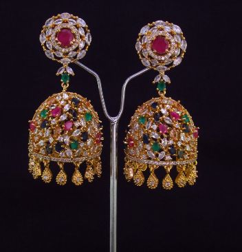 Multicolor Jhumka Earrings