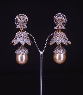 Pearl and Diamond Earrings - Midas Jewellery