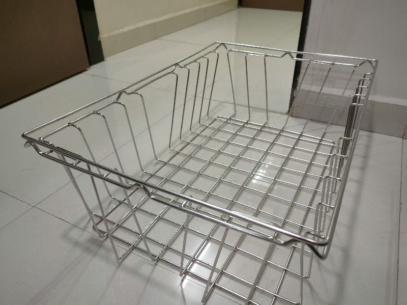 Rectangle Stainless Steel Autoclave Wire Basket, for Hospital, Technics : Machine Made