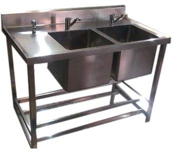 Square Stainless Steel Sink Table, for Hospital