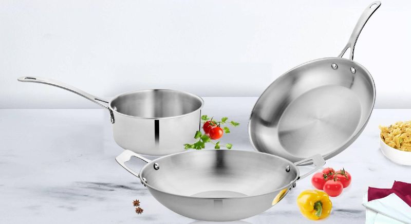 Coated Steel Cookware Set, Certification : ISI Certified