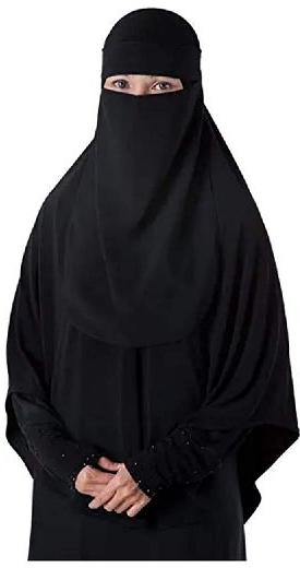 Chiffon Islamic Niqab, Size : Free Size