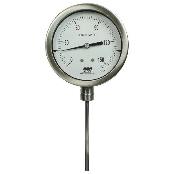 Mild steel Temperature Gauges, Connection Back Connection, Bottom