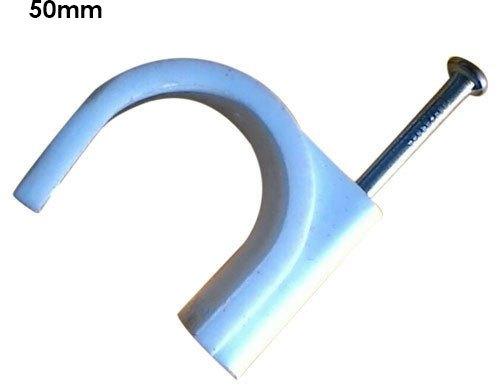 PVC Circle Cable Clip, Clip Size : 50mm