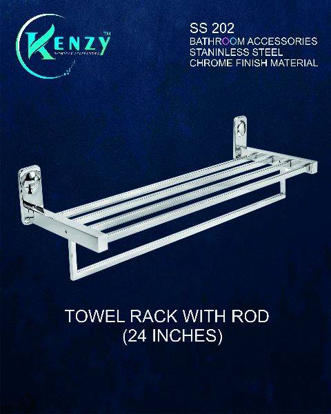STAINLESS STEEL TOWEL RACK WITH ROD