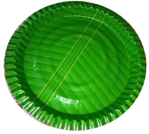 Danial Brothers Circular Paper Banana Leaf Plate, for Event, Party, Size : 12 Inch