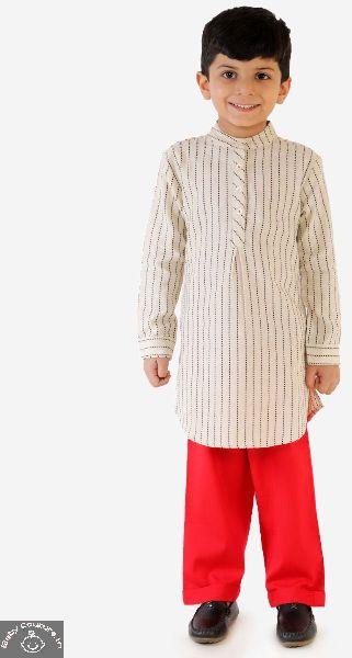 Baby Boy Kurta Pajama set, Color : Red, White
