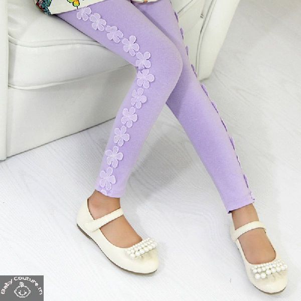 Purple Floral Leggings