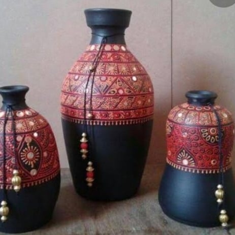 Manmayee Handicrafts #ClayPots #handpainted, for Gift Items, Style : Dried