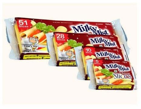 Milky Mist Cheese Slices, for Household, Restaurant, Packaging Type : Box
