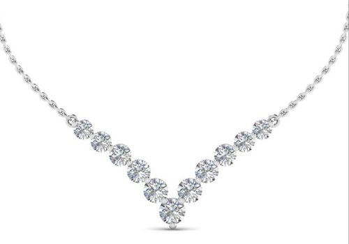 Diamond Necklace, Packaging Type : Box