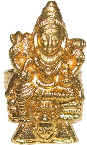 Aimpon Panchalogam Karumariamman Ring Panchaloha Amman Ring (5 Metals Panchadhatu) – A4806