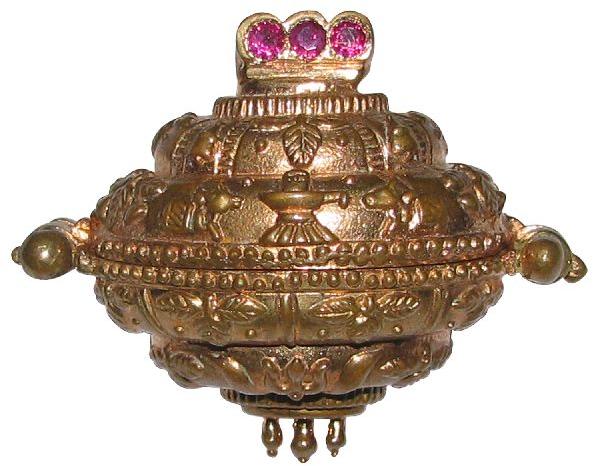 Aimpon Panchalogam Somasundaram Kundalam Pendant (5 Metals Panchadhatu Locket) – A5304