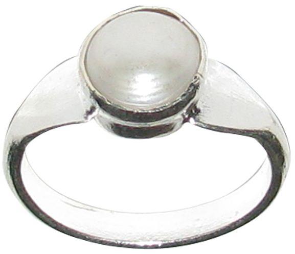 Natural Pearl Moti Ring White Metal Ring 1Inch 3Grams – A4478