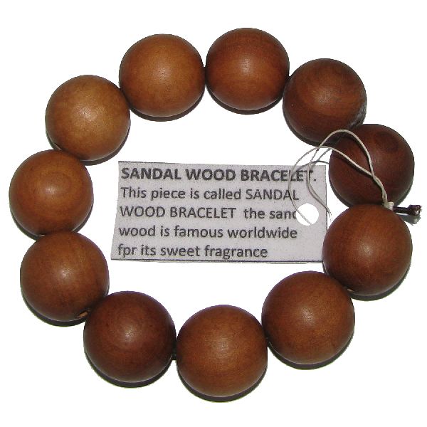 White Sandal Wood Bracelet Safad Chandhan Bracelet 20mm Beads 39 Grams &amp;ndash; A4444