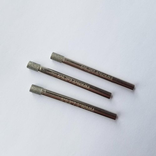 Stainless steel Diamond Grinding Pin, Size : 5x5.2x7x60 mm