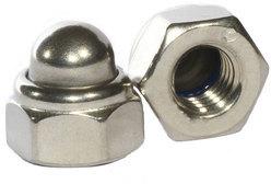 Stainless Steel Dome Nut, Color : Silver