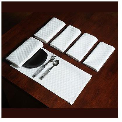 Premium Casement Cotton SUPERFINE DINNER NAPKINS SETS, Color : White