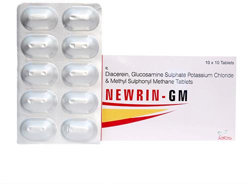 Diacerein Glucosamine Sulphate Potassium Chloride and Methylsulfonylmethane Tablets