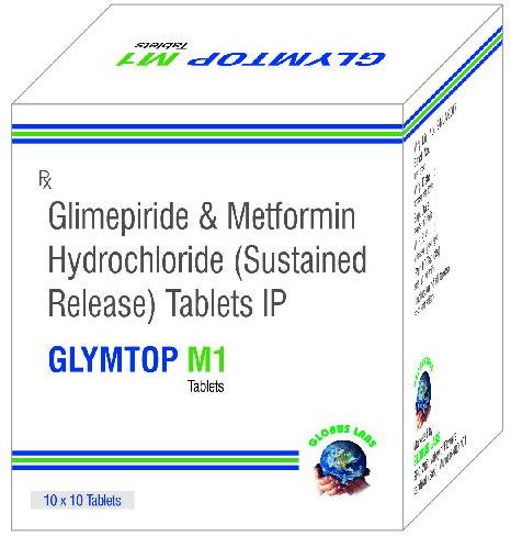 Glimepiride Metformin Tablets, For Clinical, Hospital, Packaging Size : 10x10 Pack