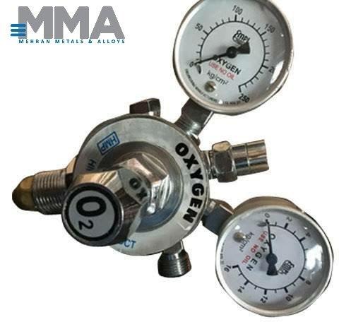 Stainless Steel Double Gauge Oxygen Regulator, Color : Silvery White