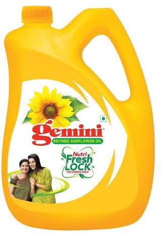 Gemini Vitamin A sunflower oil, Packaging Size : 5 litre