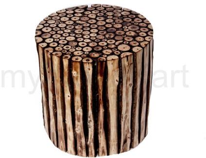 MyWoodKart  Solid Wood Stool, Size : 16 x 16 x 16 inch
