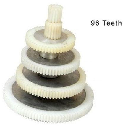 Round Plastic Dimmer Moulded Gear, Color : White