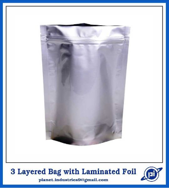 3 Layer Bag with Laminated Foil, Packaging Type : Paper Box