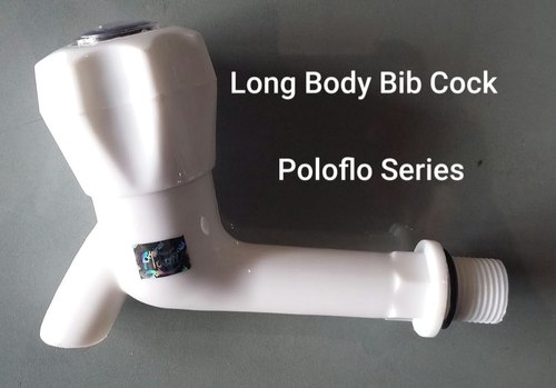 Long Body PVC Bib Cock, for Bathroom Fitting, Color : White