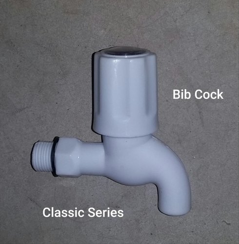Floem PVC Classic Bib Cock, for Bathroom Fitting, Color : White