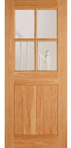 Trendy Wooden Glass Door