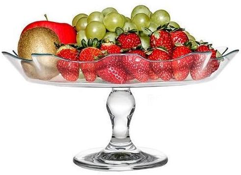 Glass   Patisserie Cake Stand, Shape : Round