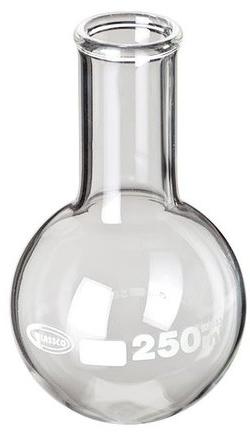 Glass Round Bottom Flask, Color : Transparent
