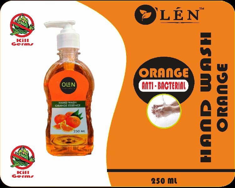 OLEN Liquid Orange Hand Wash, Packaging Type : Plastic Bottle