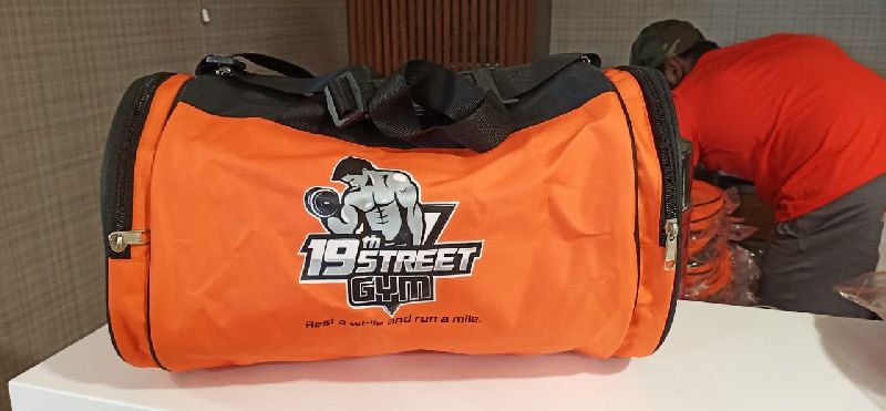 Polyester Printed 250-400 Gm gym bags, Size : 16x14inch