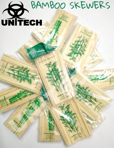 Unitech Wooden Bamboo Skewers, Packaging Type : Packet