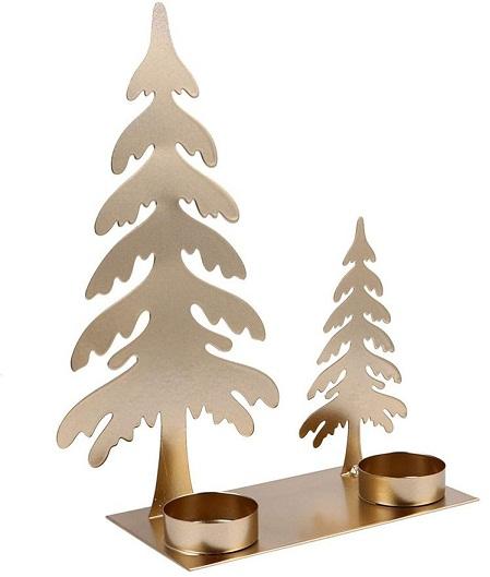 Metal Polished Christmas Candle Holder, for Decoration, Style : Unique
