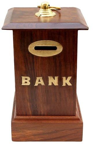 Wooden Money Bank, Shape : Bottle