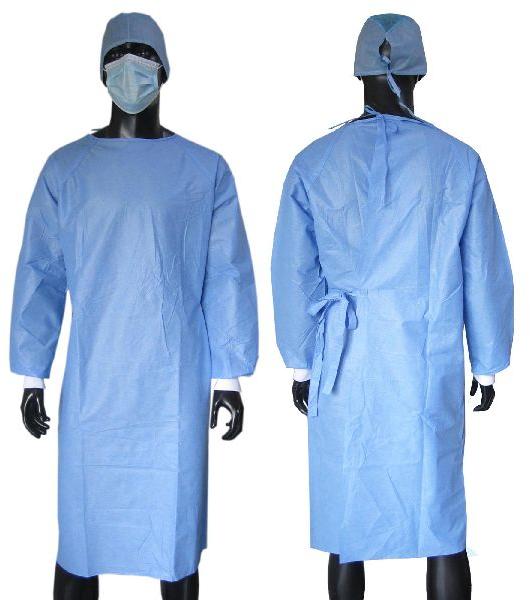 SMMMS Fabric Premium Surgical Gown, Color : Medical Blue