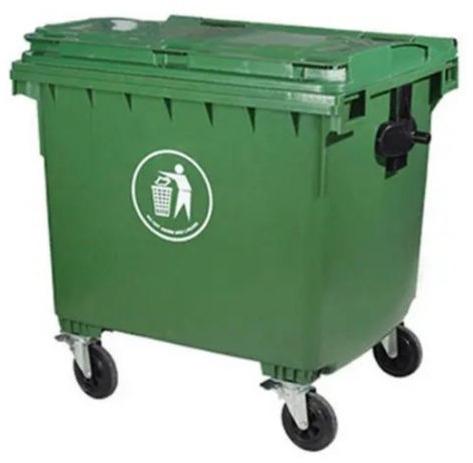 Iron Waste Container, Color : Green