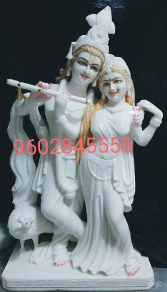 White Marble Radha Krishna Jugal Moorti