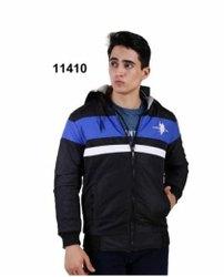 Full Sleeve Hooded Polyester Mens Winter Jackets, Color : Multicolor