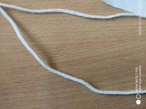 Nylon Ear loop Elastic, Color : White
